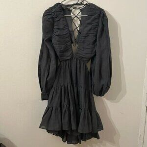 Asos Design Voile Pleated Bodice Mini Dress Size 6 Medium